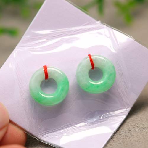 飘阳绿缅甸天然A货翡翠圆圈小环