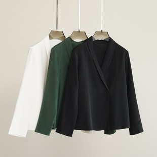 镇店之宝系列 法单EQ~30姆米重磅桑蚕丝高级青果领手工高定西装女