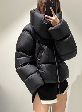 高版本RO风格暗黑大围脖领羽绒服夹克24冬季立领男女款加厚面包服