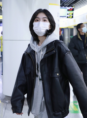 十一的信｜原创无性别设计复古机车皮衣外套仿真皮中性风上衣