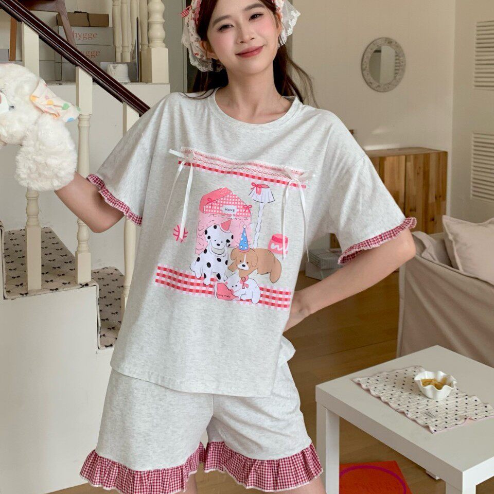 夏季睡衣薄款纯棉女士学生睡衣可睡袍/浴袍