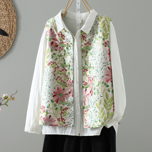 复古提花新中式 小个子高级感背心马夹 国风马甲女外搭2025春秋新款