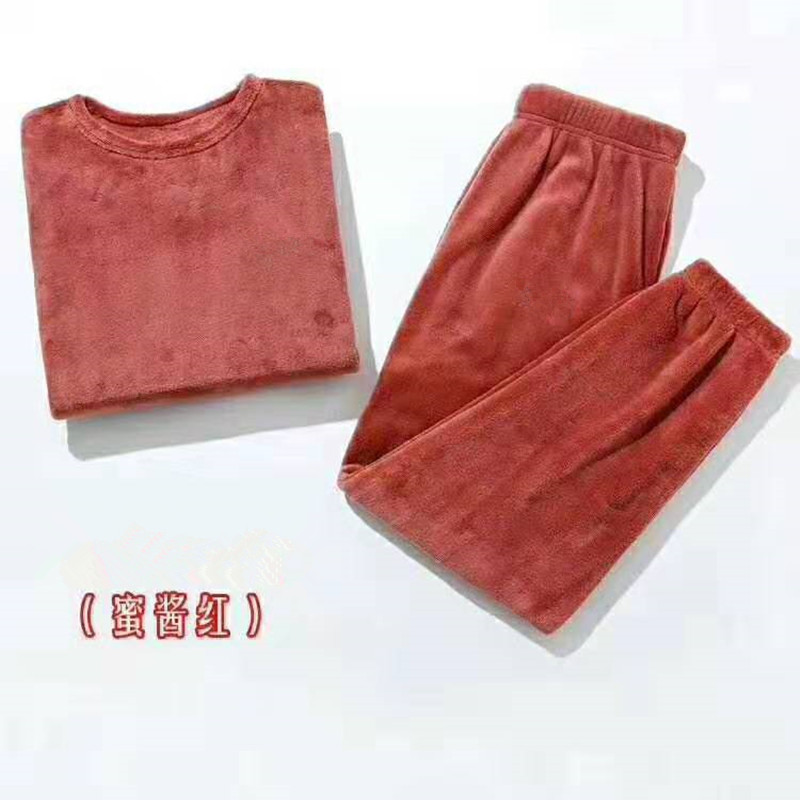 仙女暖暖裤套装休闲珊瑚绒家居服加绒秋冬懒懒睡衣女加厚保暖内衣
