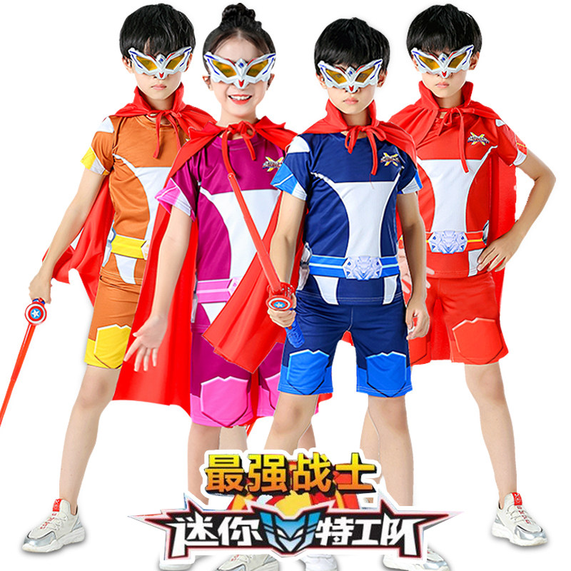 迷你特工队短袖速干动漫表演服