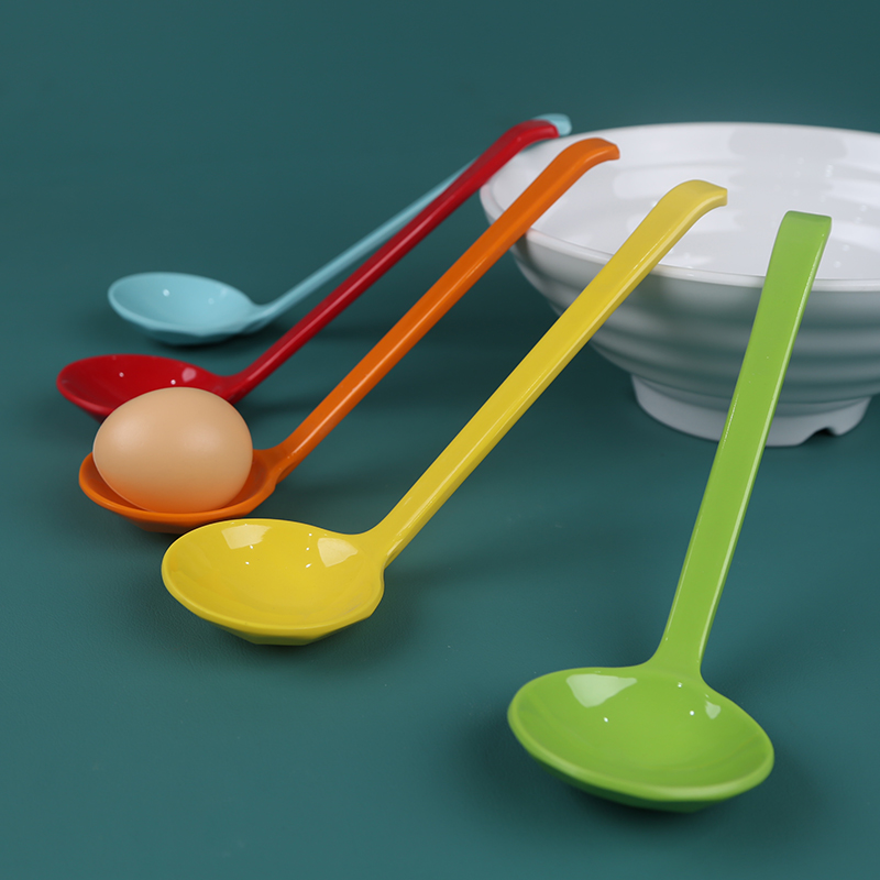 龟背勺子A5密胺树脂21CM彩色无孔