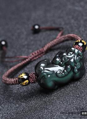 抖音同款头发编手链一缕青丝手工编织红绳自制送男友情侣貔貅手绳