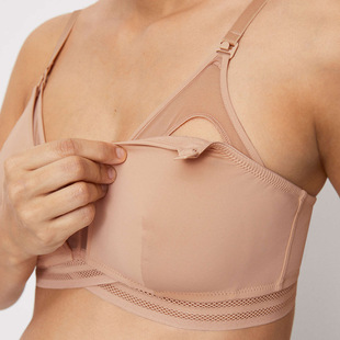 西班牙oysho家哺乳内衣薄款无钢圈带胸垫孕期胸罩喂奶文胸薄款