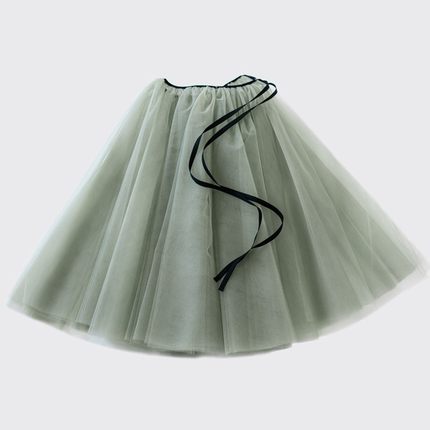 系带一片式可调节芭蕾舞蹈老师练习半身TUTU纱裙大摆瑜伽演出裙子