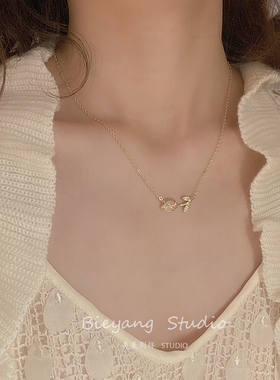 《玫瑰恋曲》项链女锁骨链小众设计感潮ins冷淡风网红小蛮腰项链