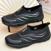 男士 轻底贴脚跑步鞋 24年春夏四季 老北京布鞋 轻便休闲一脚蹬涉水鞋