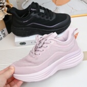 女厚底增高爆米花底高弹运动妈妈健步鞋 春秋新款 老北京布鞋 轻软弹