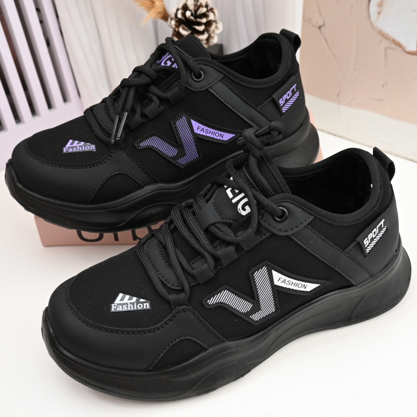 老北京时尚女棉鞋薄绒二棉系带妈妈运动休闲鞋轻便软底保暖学生鞋