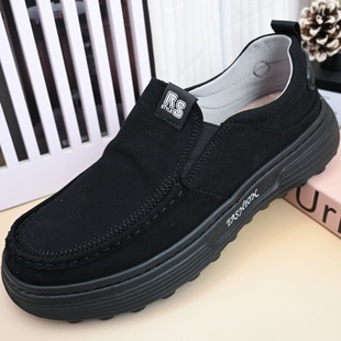 26春老北京透气帆布超轻底宽脚圆头爸爸工作休闲鞋舒适防滑男单鞋