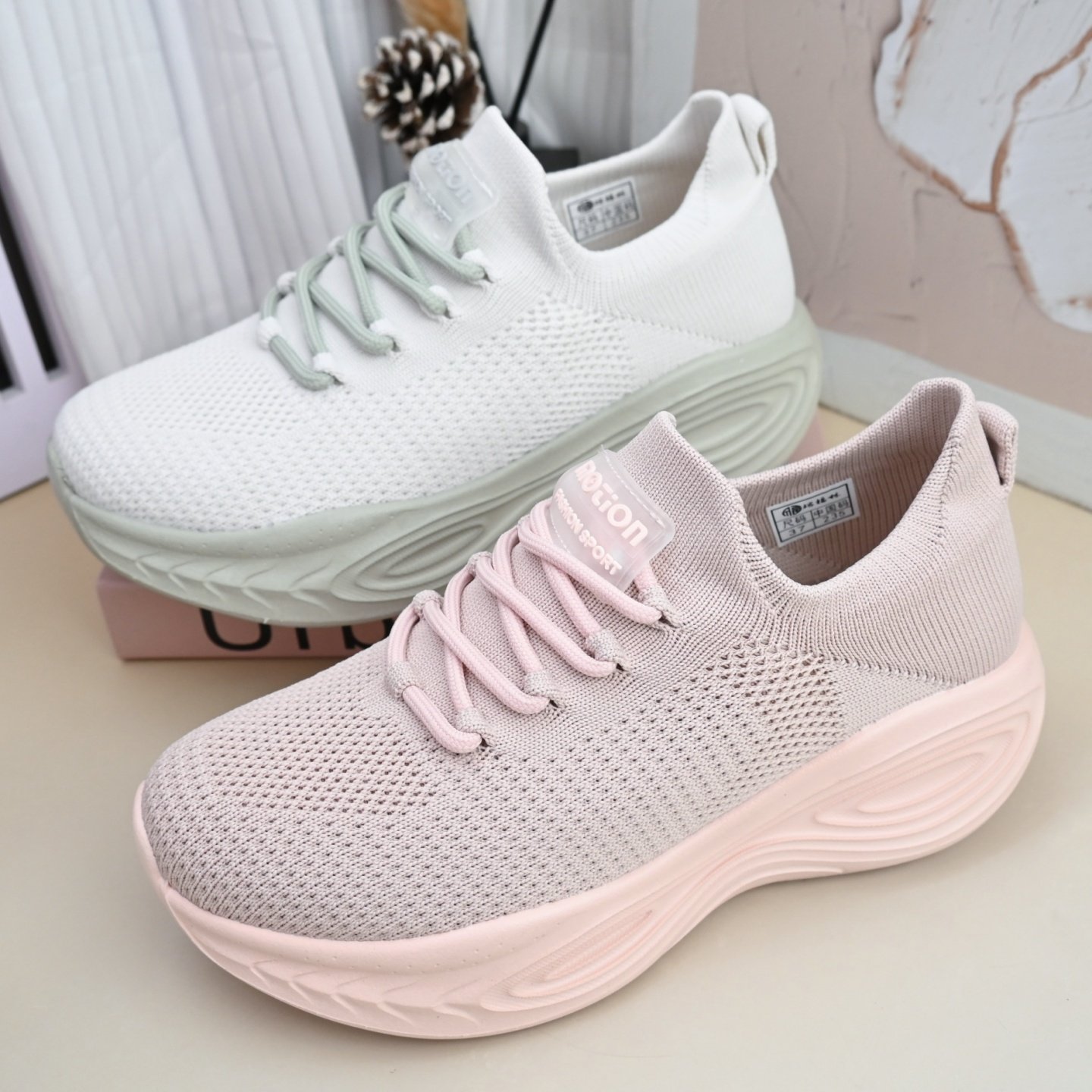 老北京布鞋女糖果春夏季厚底轻便增高飞织透气一脚蹬休闲鞋情侣款,女鞋,时尚休闲鞋,淘宝优惠券,粉丝福利购,淘宝优惠卷