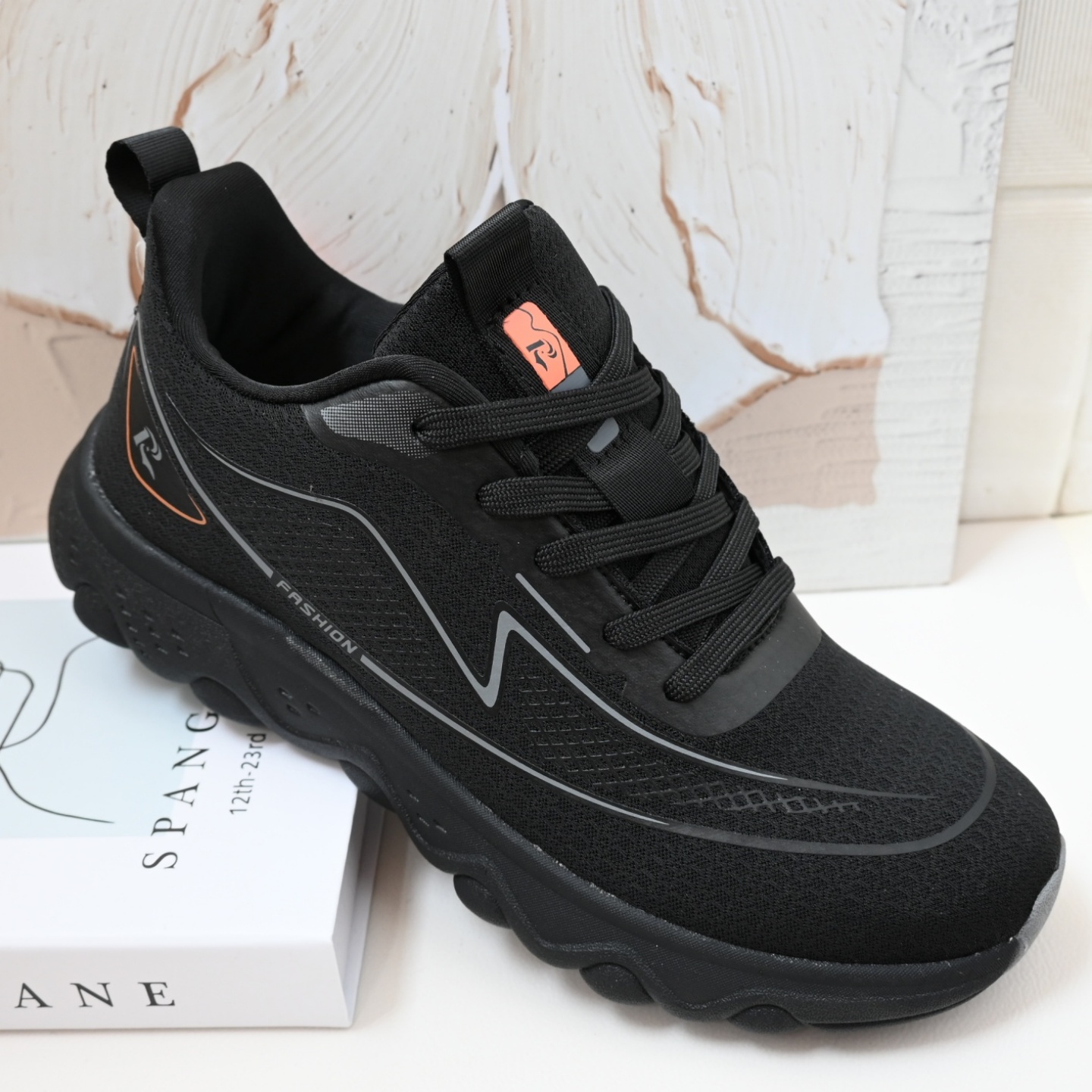 春秋老北京透气男单鞋潮流运动轻便防滑软底厚底系带中老年爸爸鞋