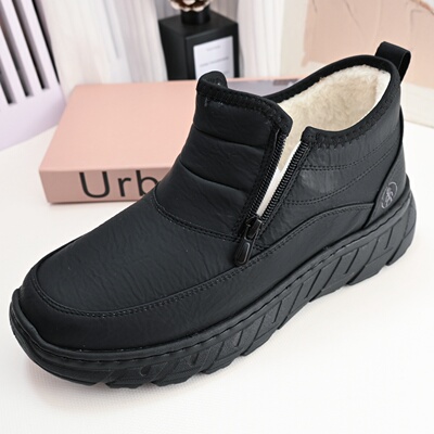 冬季棉鞋男老北京加绒保暖双拉链