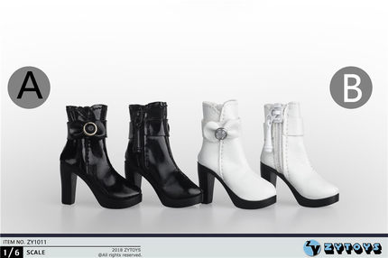 ZYTOYS 1/6比例 女装 娃娃模型 兵人带蝴蝶结中筒靴 2款色 ZY1011
