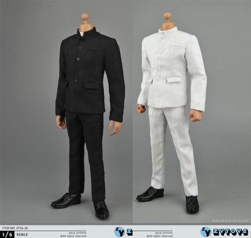 12寸手办衣服ZYTOYS中山装BJD1/6