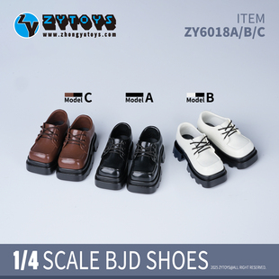 现货四分娃鞋BJD鞋子方头厚底鞋 小狼体 生姜 大力力普四 咪咪兔