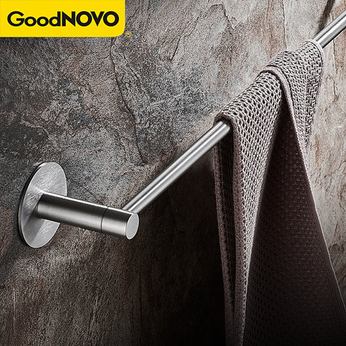 304不锈钢毛巾杆免打孔