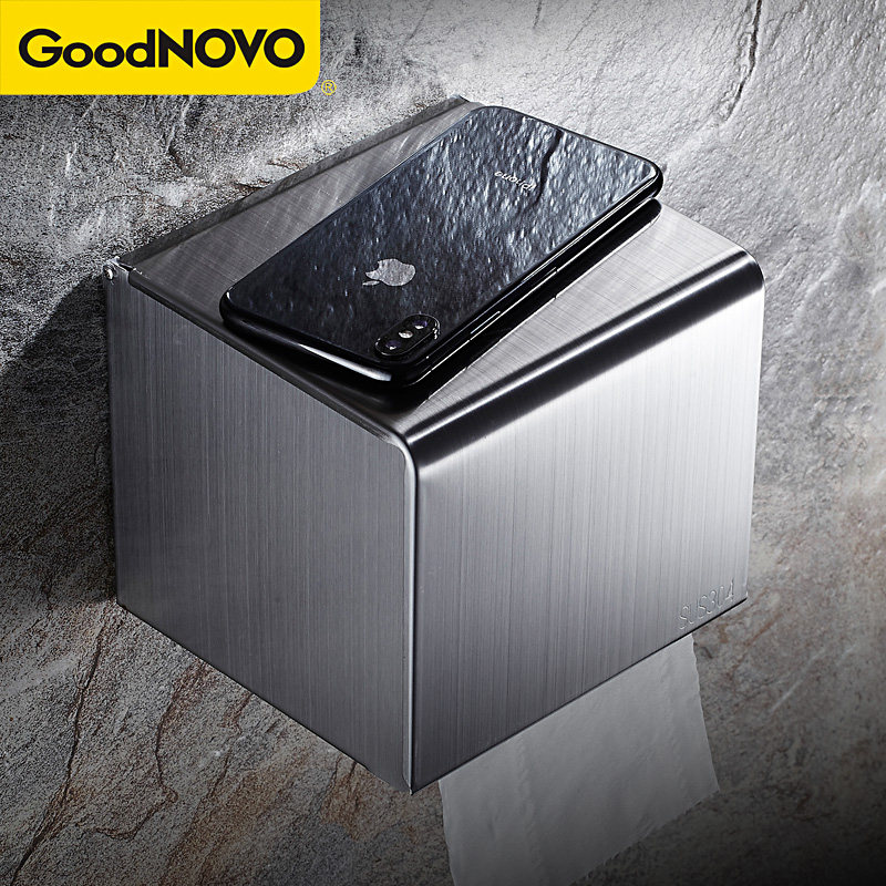 卫生间纸巾盒304不锈钢防水厕所