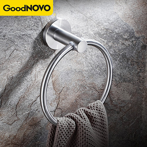 北欧卫生间浴室毛巾环304不锈钢