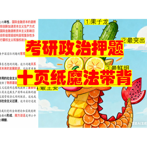 洋葱学长26考研政治十页纸魔法记忆宫殿版快速记忆PDF（更新中）