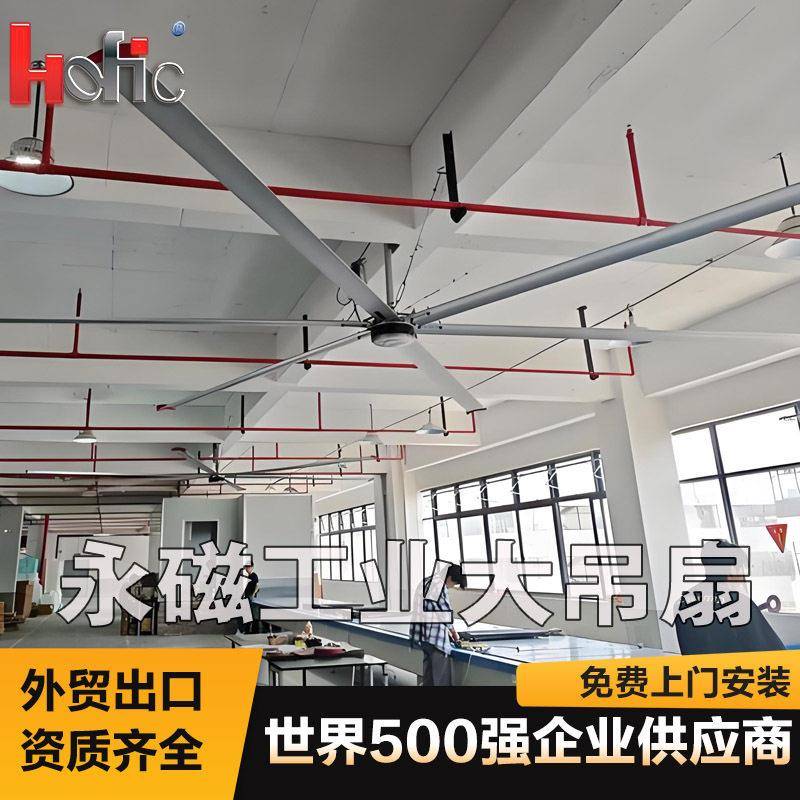 7.3米大型工业吊扇永磁变频物流中心体育馆强力通风降温大型风扇