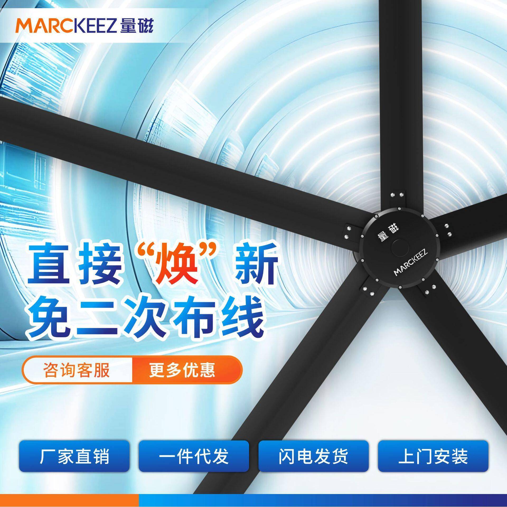 特价大型工业风扇车间大功率大吊扇新款5叶5页工厂仓库超大工业吊