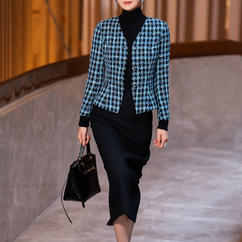 粗花呢小香风套装女2025冬季新款时尚气质端庄大气显瘦裙子两件套,女装/女士精品,时尚套装,淘宝优惠券,粉丝福利购,淘宝优惠卷