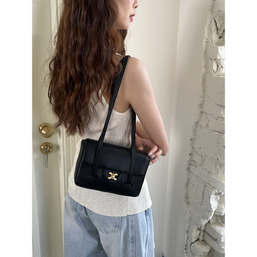 轻奢单肩腋下小方包托特包小号