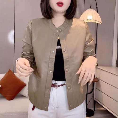 皮衣外套夹克小个子百搭时尚上衣