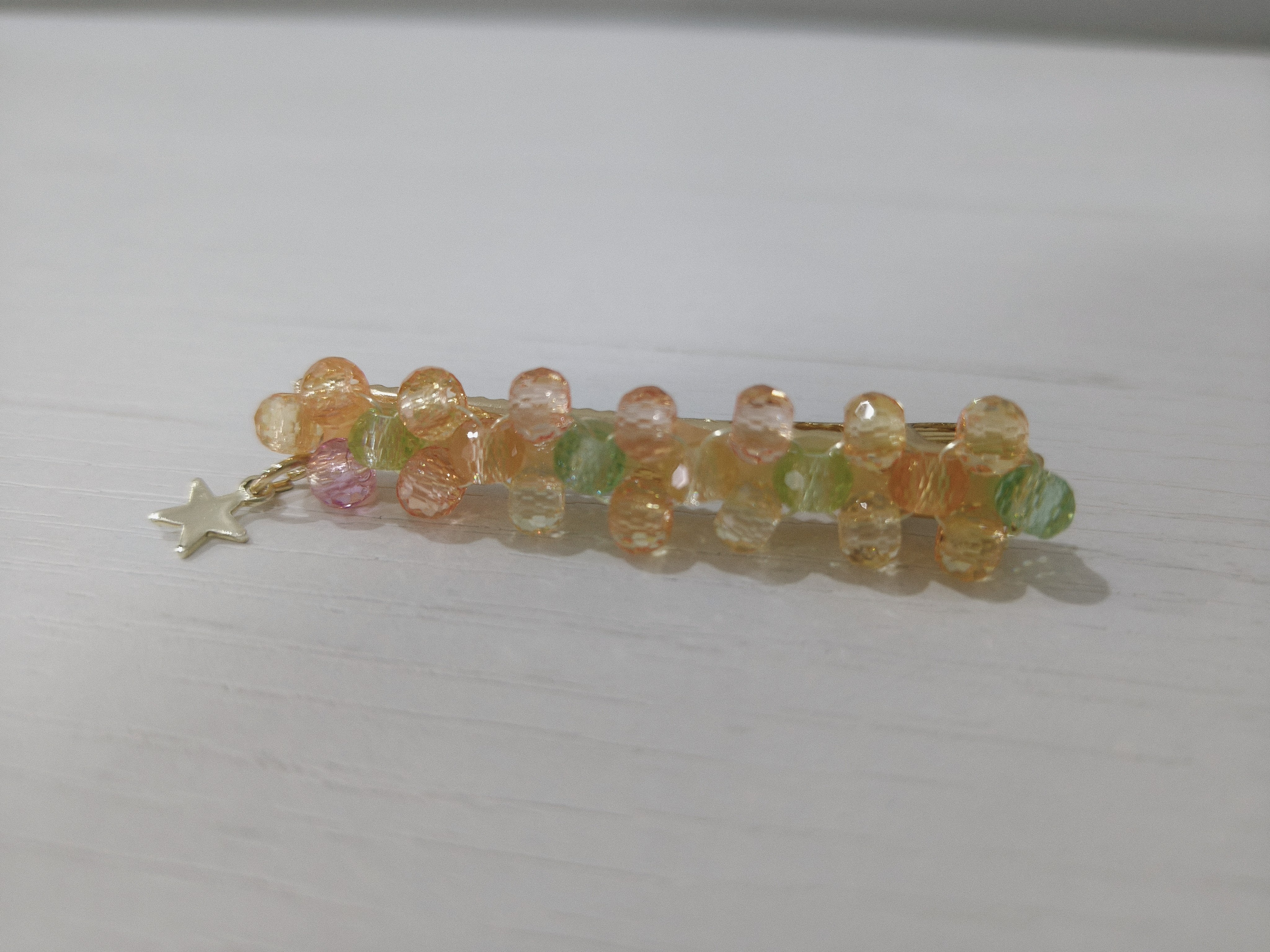 糯米丸子杂货 浅色串珠星星吊坠发夹,饰品/流行首饰/时尚饰品新,发饰,淘宝优惠券,粉丝福利购,淘宝优惠卷