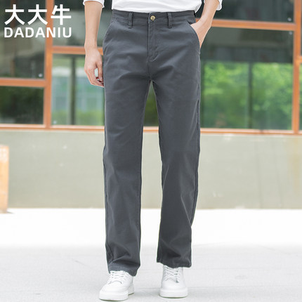大大牛 莱赛尔天丝高端面料亲肤舒适休闲裤男弹力直筒宽松春夏款