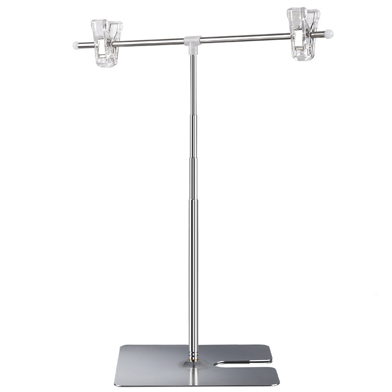 sviao/速销宝台式海报架POP广告纸海报纸夹子桌面促销架子T型可伸