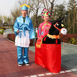 跑毛驴戏剧演出道具大小跑驴民俗舞台表演扭秧歌旱船闹元宵舞狮