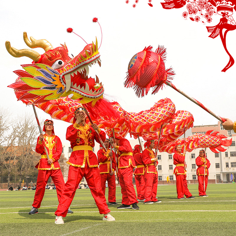 舞龙全套道具国标版布龙龙灯