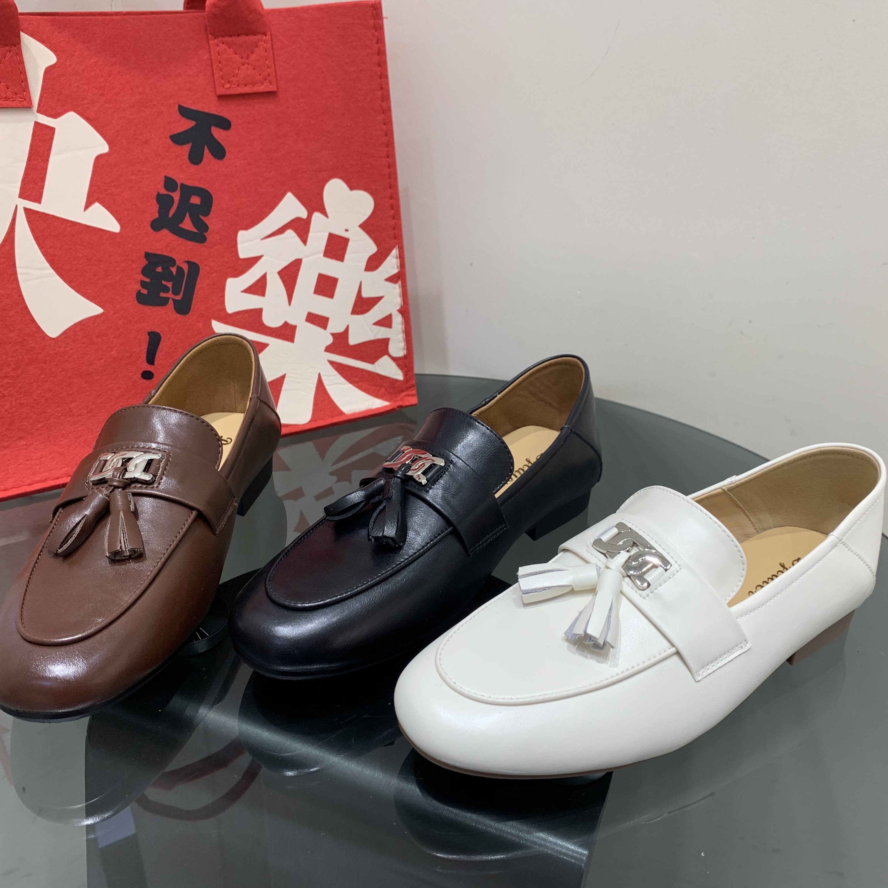 真皮流苏复古乐福鞋女2026春季新款低跟一脚蹬豆豆鞋英伦风小皮鞋,女鞋,乐福鞋（豆豆鞋）,淘宝优惠券,粉丝福利购,淘宝优惠卷