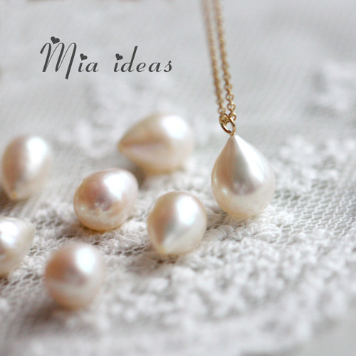 吊坠耳环配件半孔水滴形珍珠