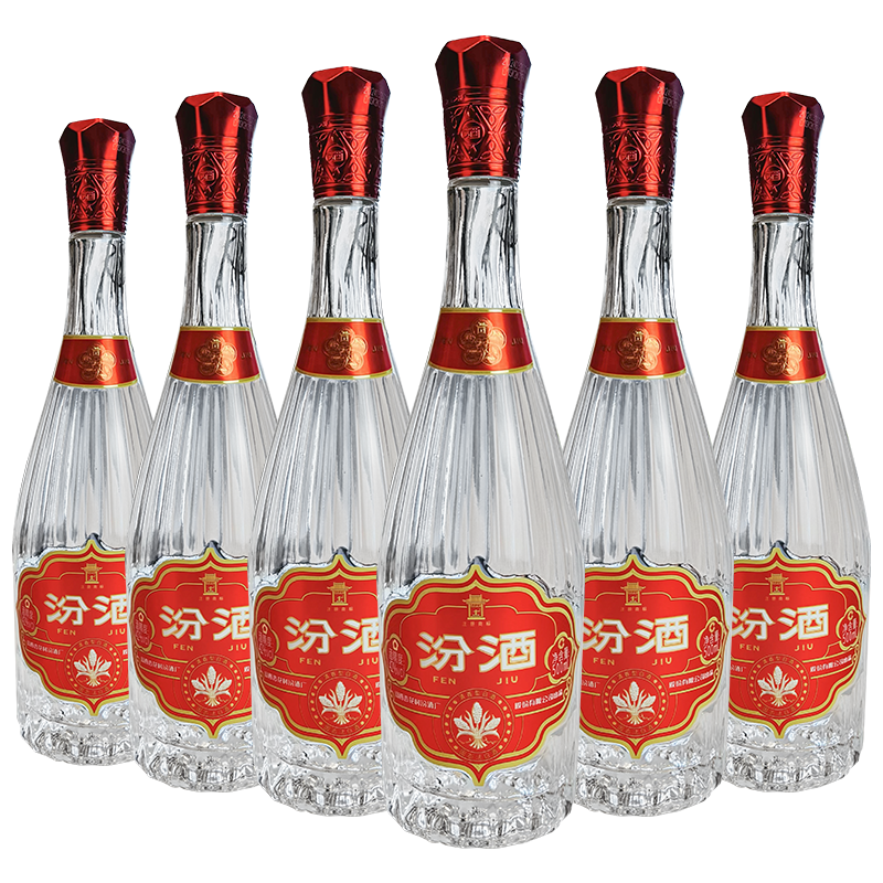 山西杏花村汾酒42度献礼版玻汾500ml*6瓶 粮食酿造国产清香型白酒