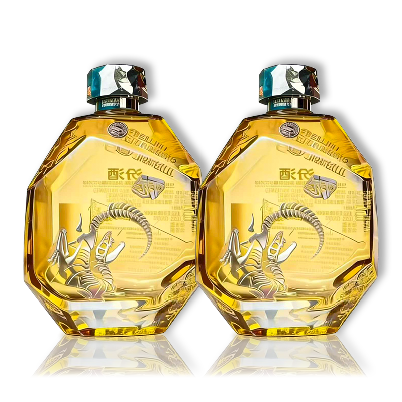 山西杏花村汾酒 53度侏罗纪概念汾500ml*2瓶装 光瓶清香型白酒