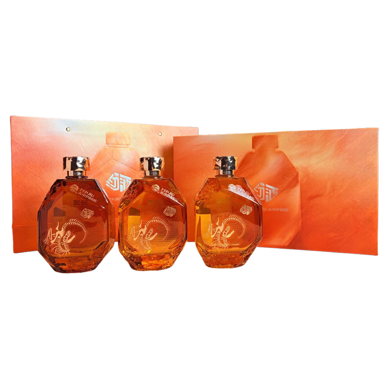山西杏花村汾酒 侏罗纪概念汾酒礼盒装500ml*3瓶 清香型白酒送礼