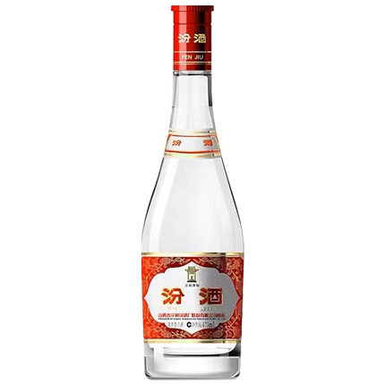 山西杏花村汾酒 42度玻汾 红盖汾酒475ml 清香型白酒