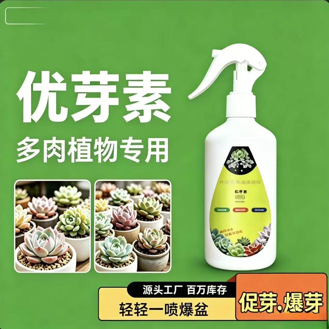 优芽素家用养花肥料多肉专用叶插促芽催芽多肉爆芽素绿植物营养液