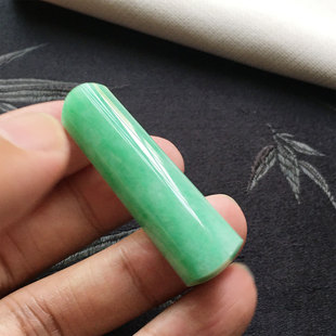冰绿缅甸翡翠无事牌吊坠苹果绿天然a货翡翠玉棒玉柱挂件裸石大件