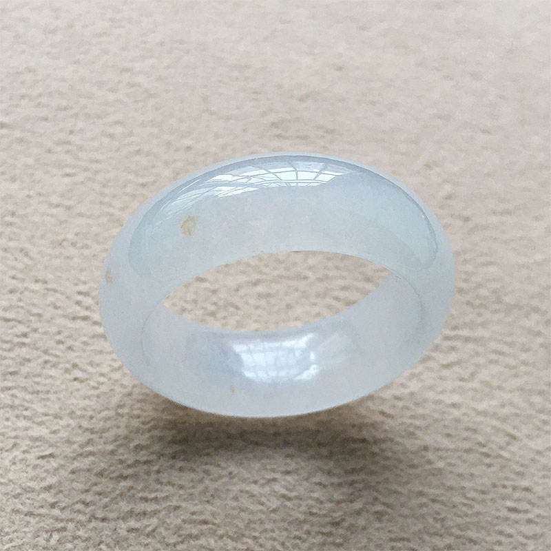 翡翠冰种宽版大圈指环戒圈