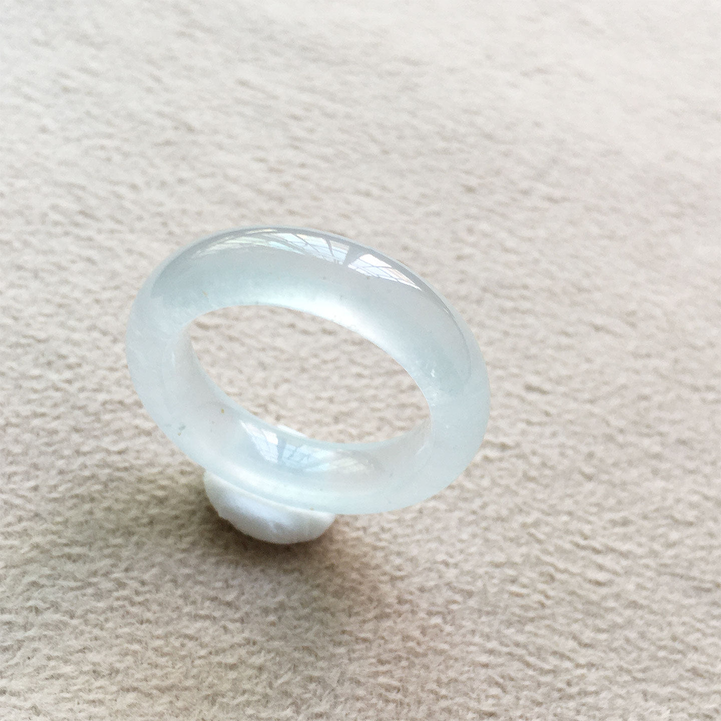 缅甸翡翠高冰种纯净起光玉戒
