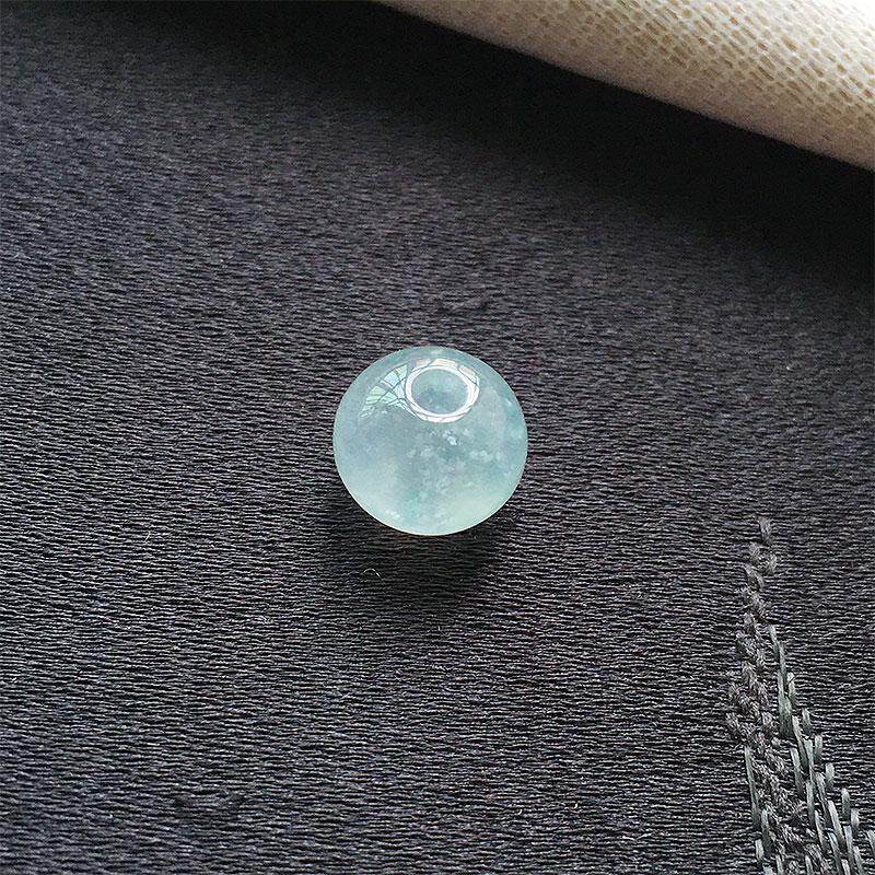 缅甸翡翠高冰种起光珠子多宝珠老种a货冰透雪花棉玉珠手串珠配珠