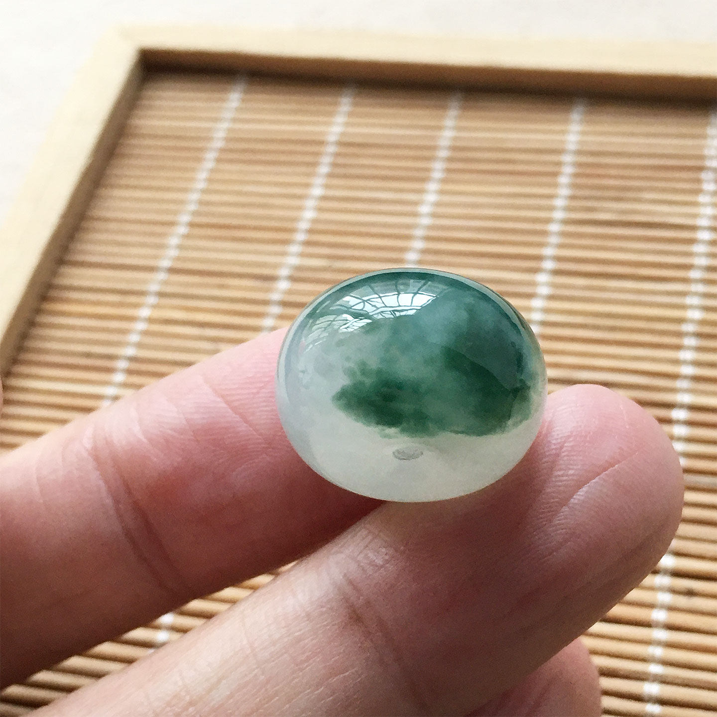 冰飘花缅甸翡翠路路通吊坠转运珠
