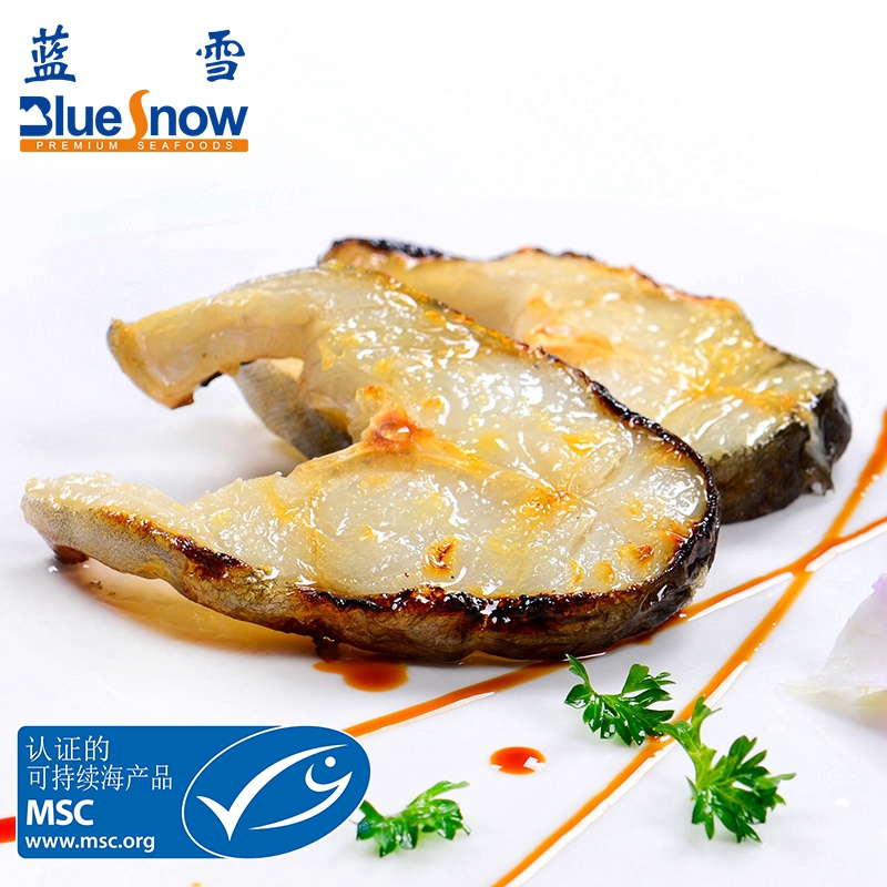 【蓝雪】北极鳕鱼扒(船冻钩钓)4x400g 切中段真鳕 冷冻海鲜水产